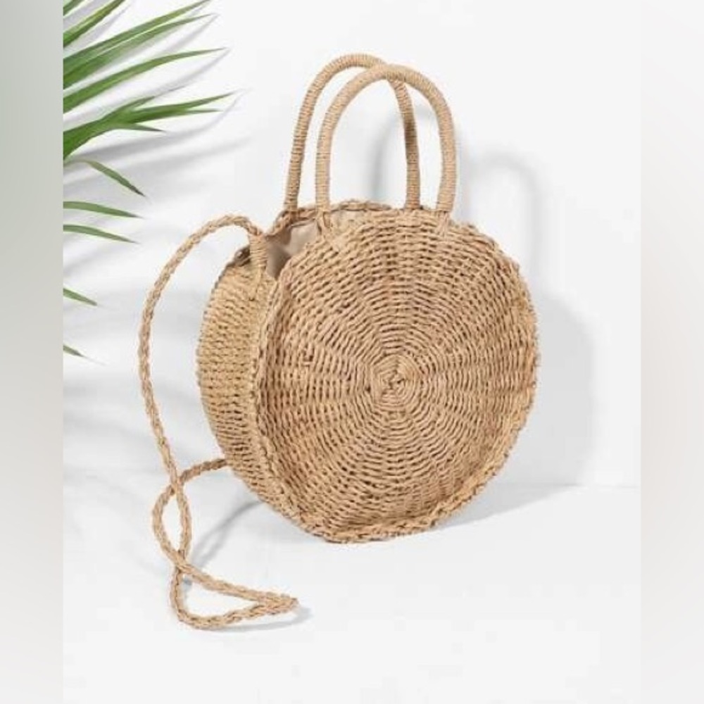 Shein Round Straw Crossbody Bag